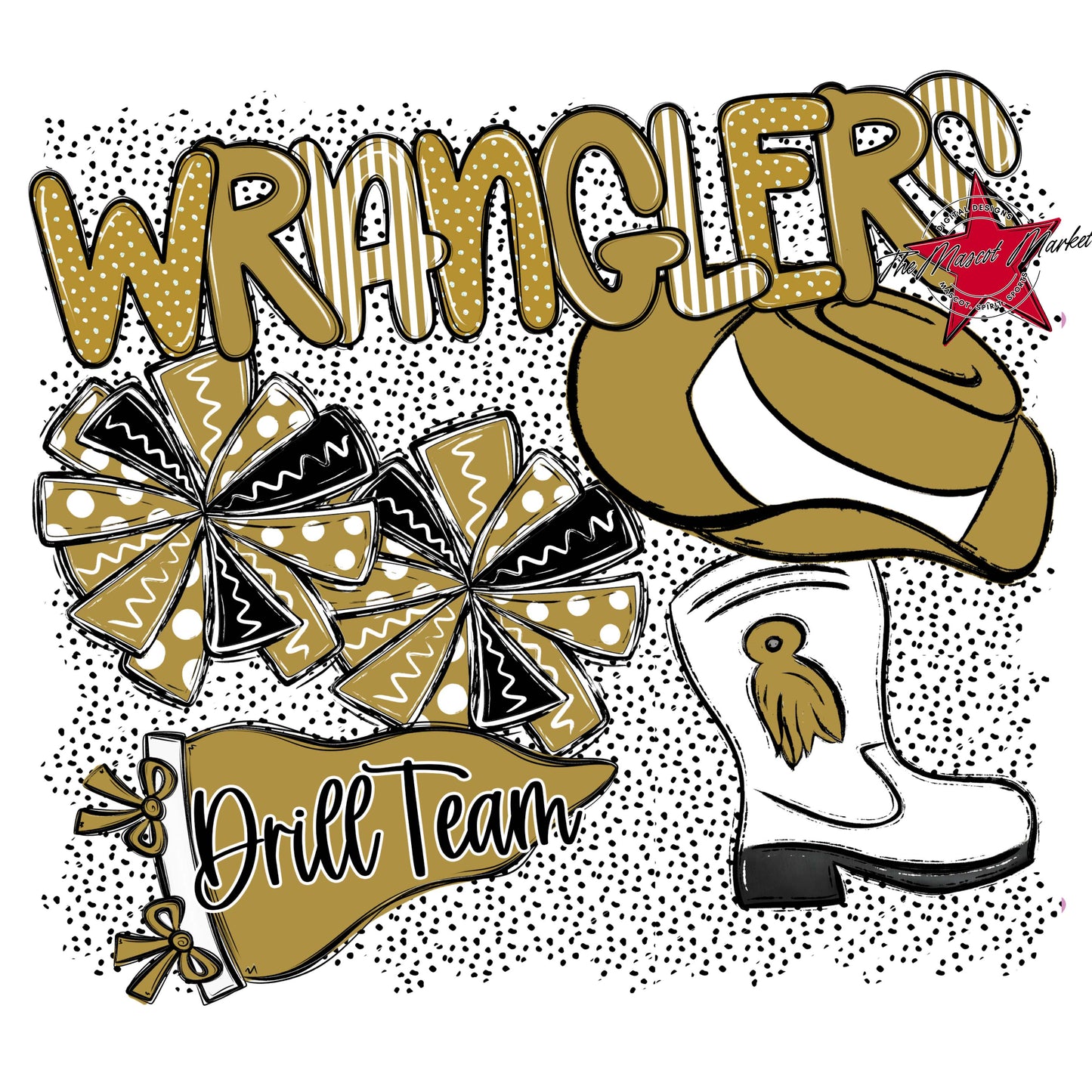 Wranglers Drillteam Spirit-Gold