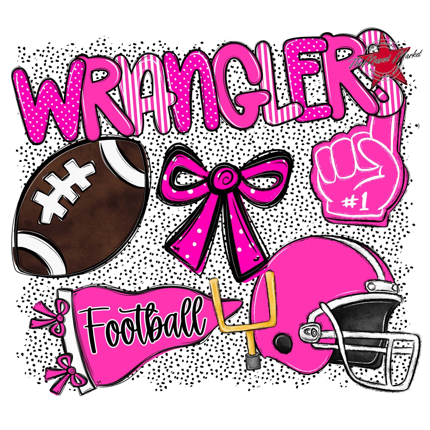 Wranglers Football Spirit-Pink