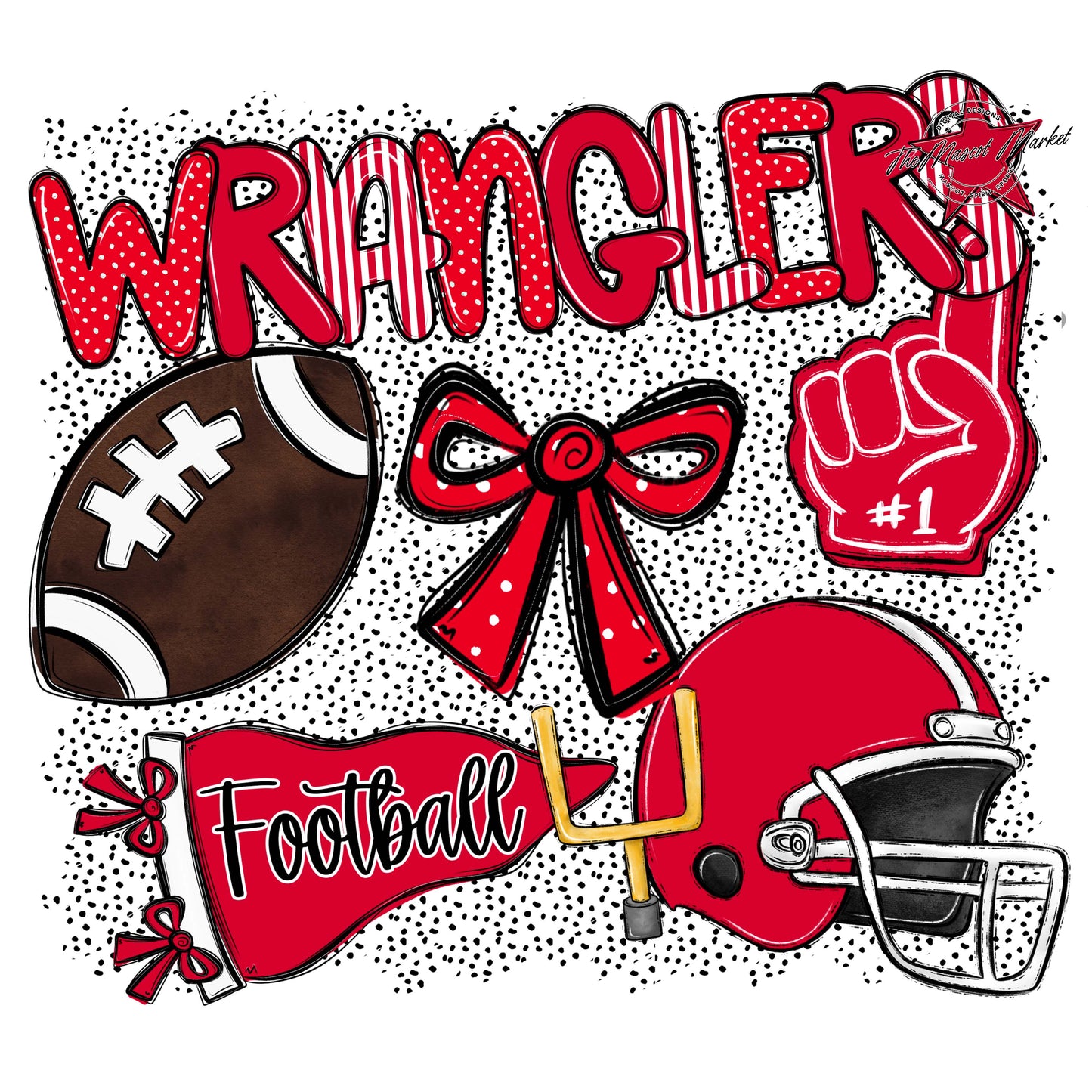 Wranglers Football Spirit-Red