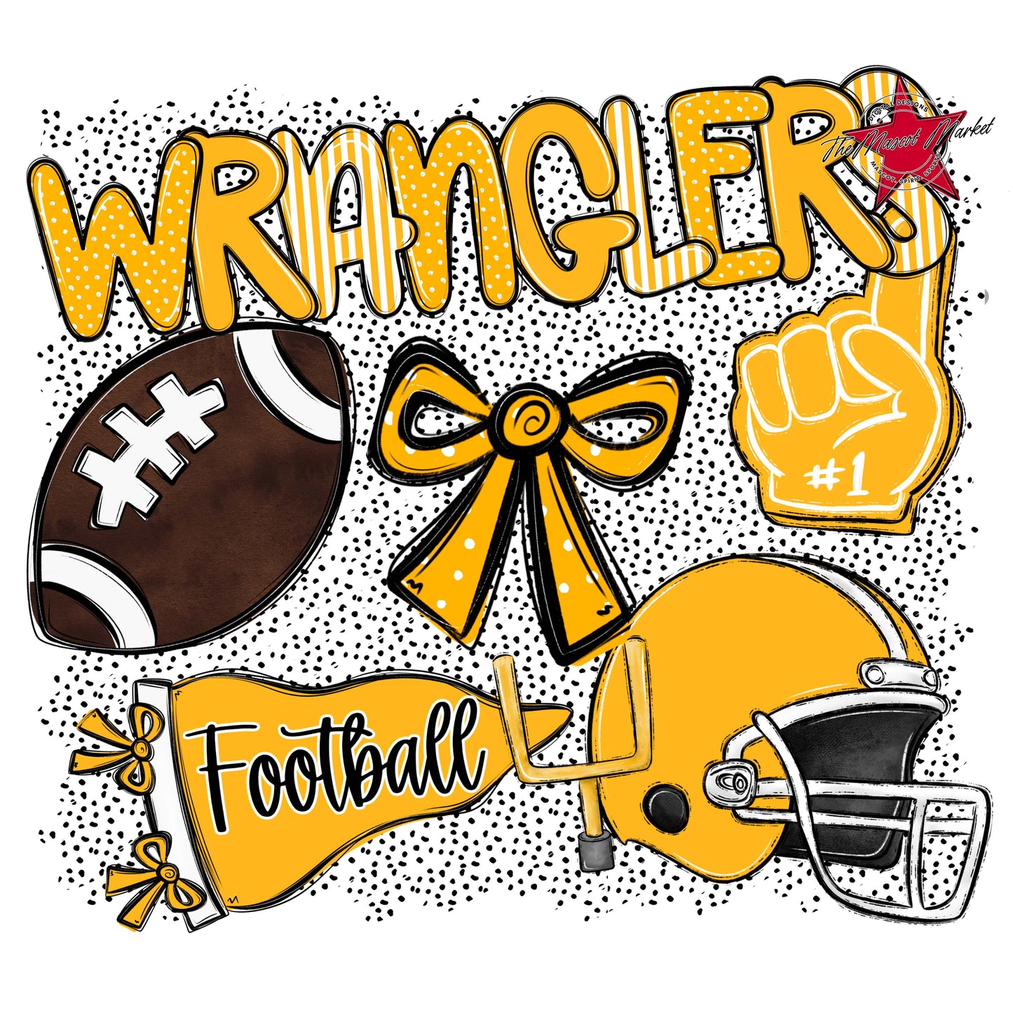 Wranglers Football Spirit-Yellow