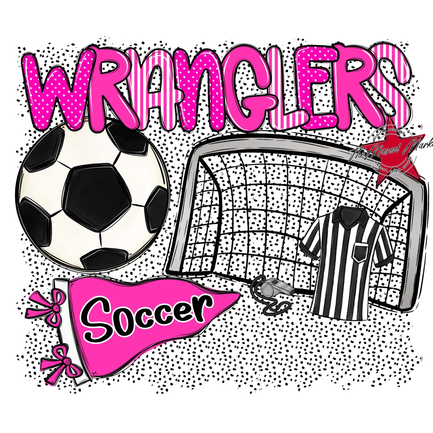Wranglers Soccer Spirit-Pink