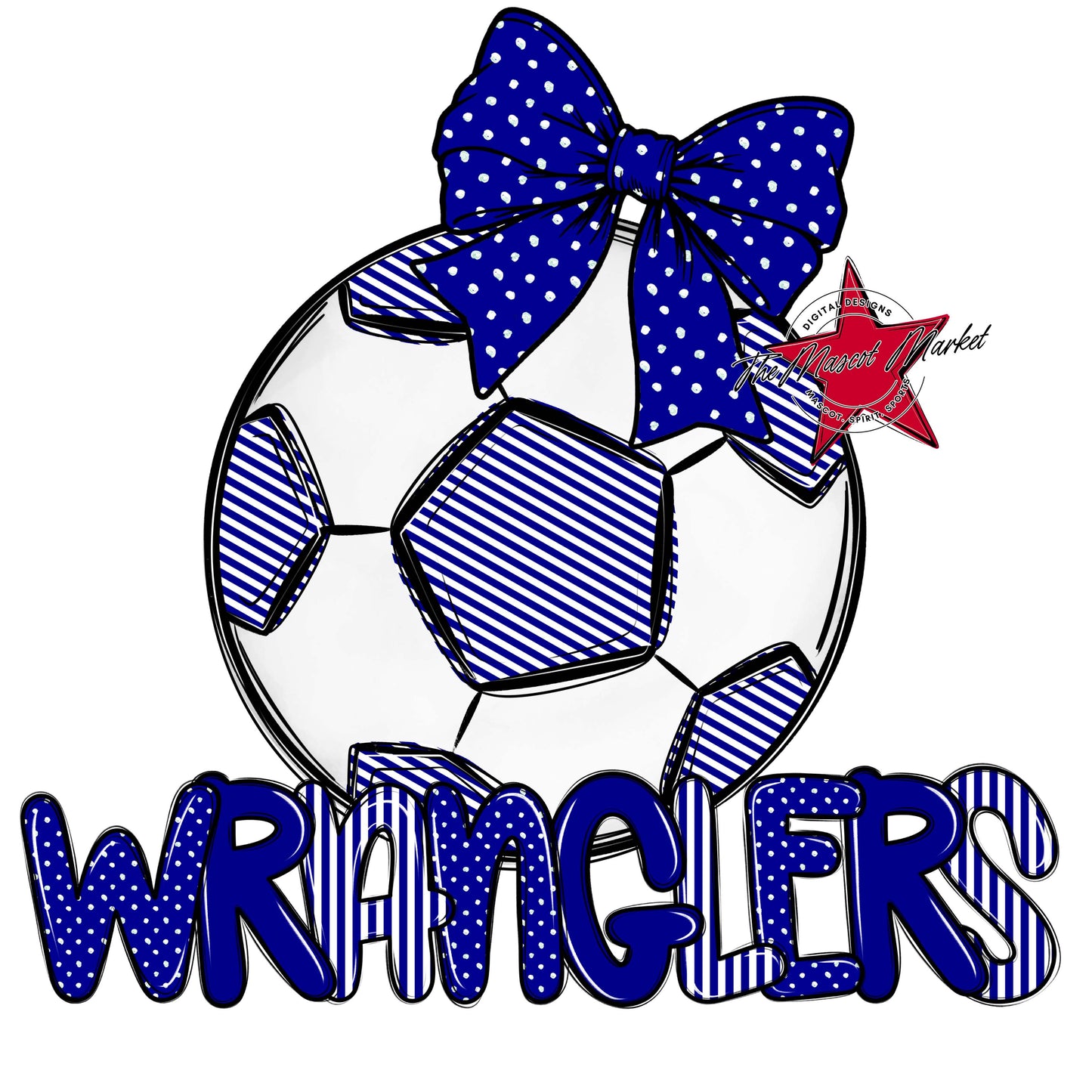 Wranglers Soccer Spirit Design-Blue