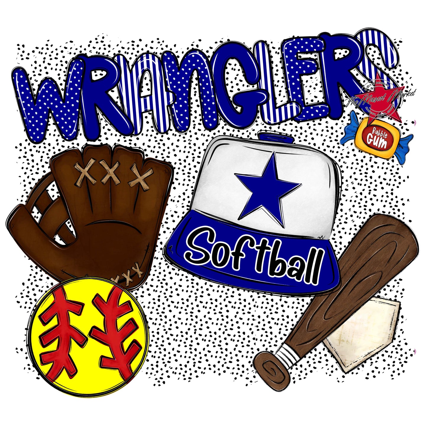 Wranglers Softball Spirit-Blue