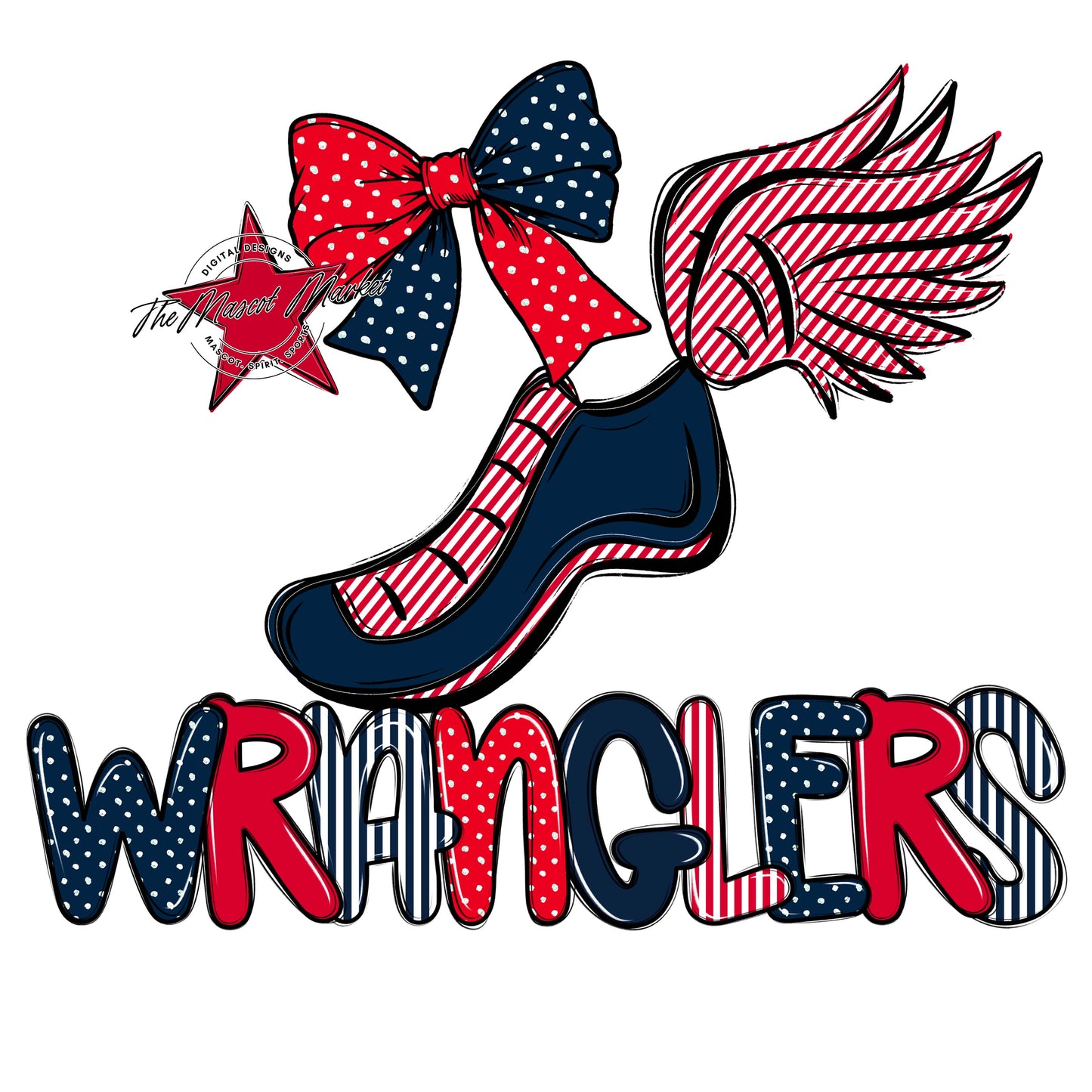 Wranglers Track Spirit Design-Navy & Red