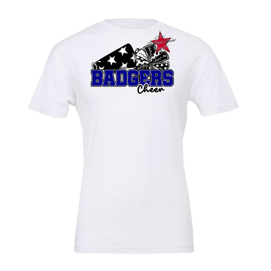 Badgers Doodle Cheer Design-Blue