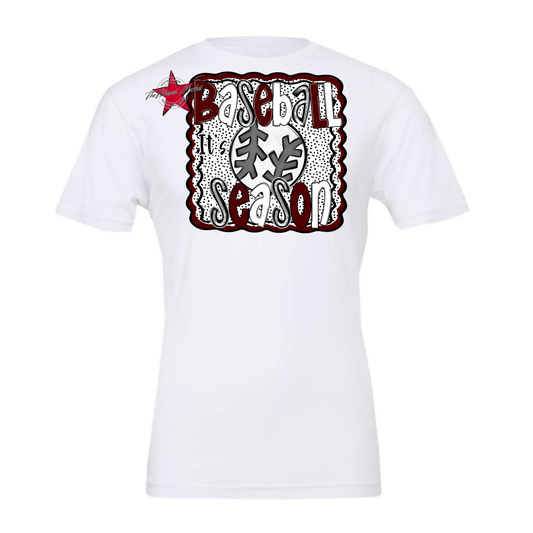 It's Baseball Season Dot Design-Maroon