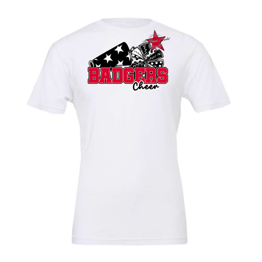 Badgers Doodle Cheer Design-Red