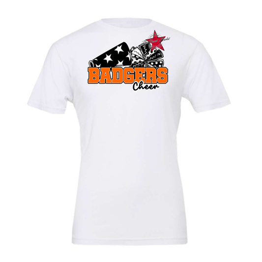 Badgers Doodle Cheer Design-Orange