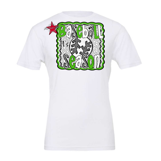 It's Baseball Season Dot Design-Bright Green