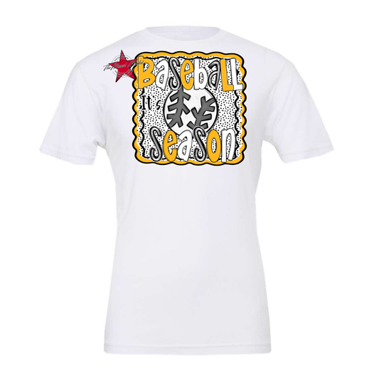 It's Baseball Season Dot Design-Yellow