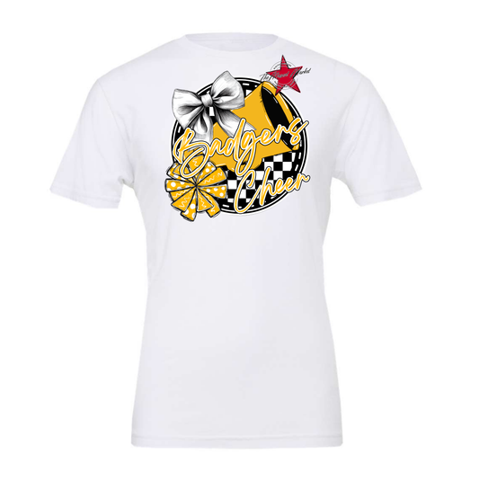 Badgers Circle Cheer Design-Yellow