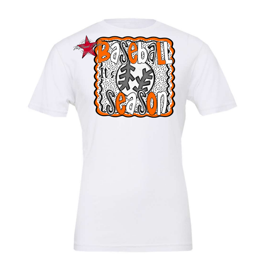 It's Baseball Season Dot Design-Orange