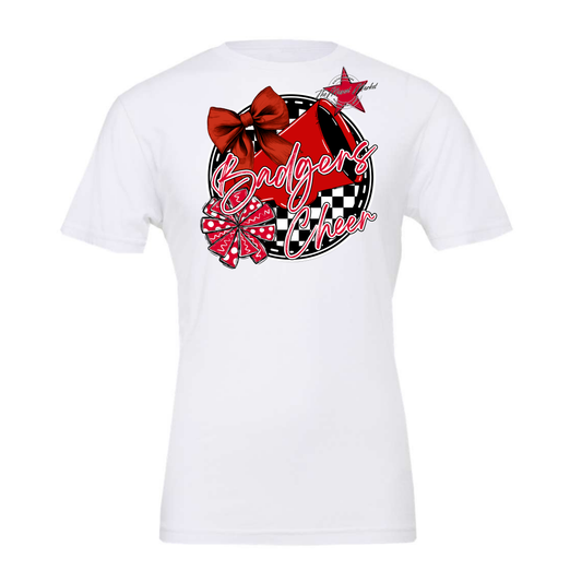 Badgers Circle Cheer Design-Red