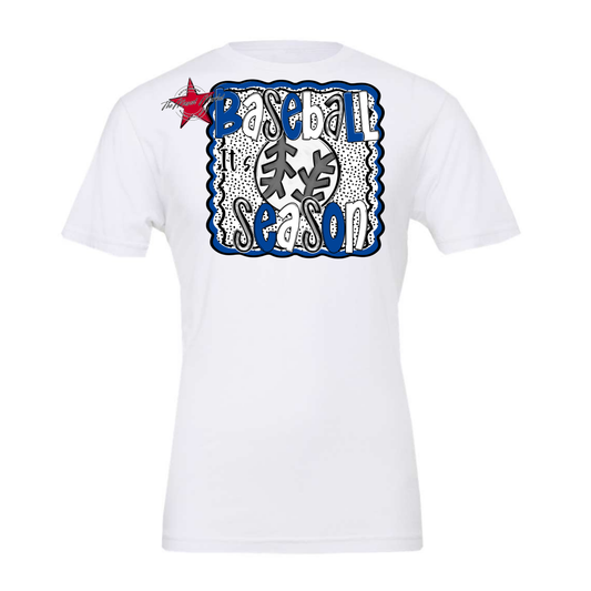 It's Baseball Season Dot Design-Off Blue 2