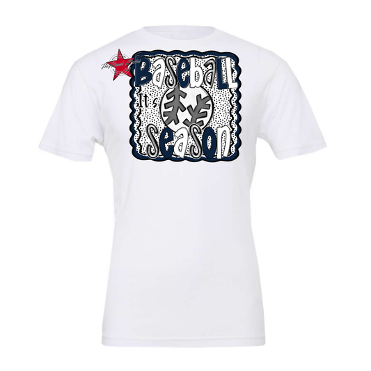 It's Baseball Season Dot Design-Navy