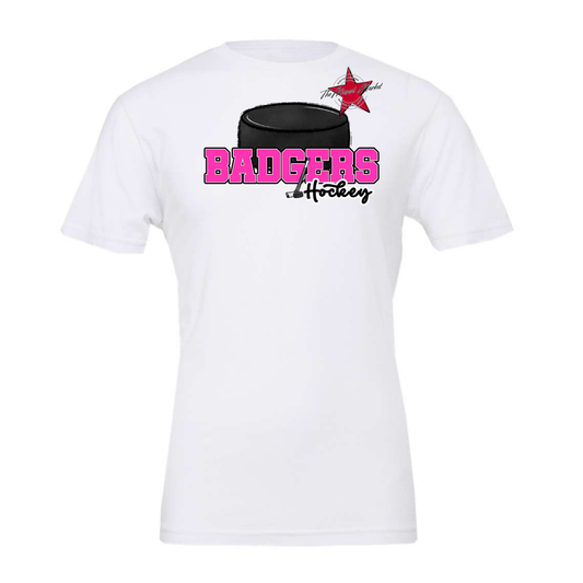 Badgers Varsity Hockey Design-Pink