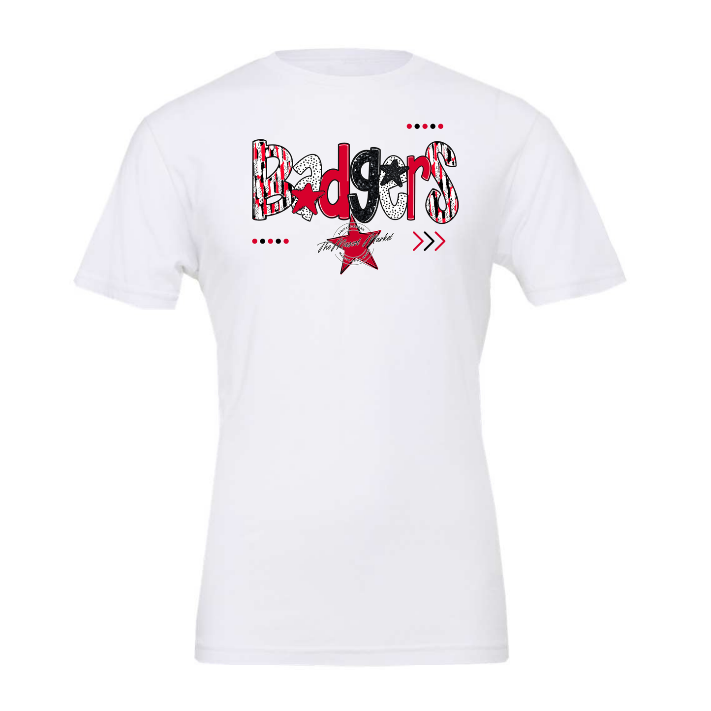 Badgers Brushstroke Alpha-Red-black