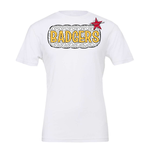 Badgers Dot Marquee Design-Yellow