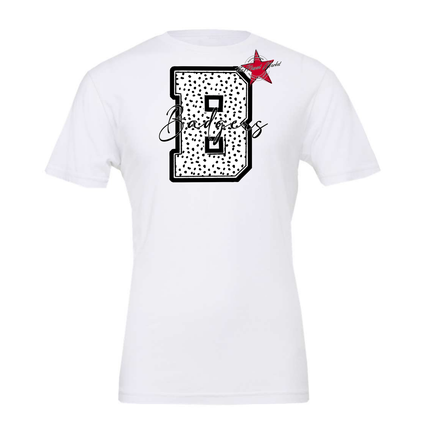 Badgers Alpha Dots Design-Black