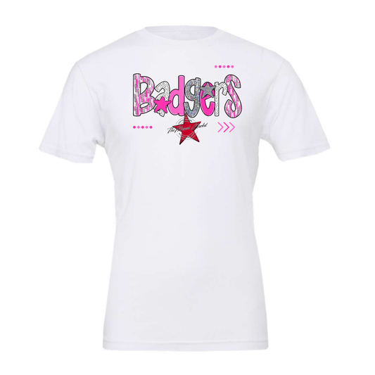 Badgers Brushstroke Alpha-Pink Out