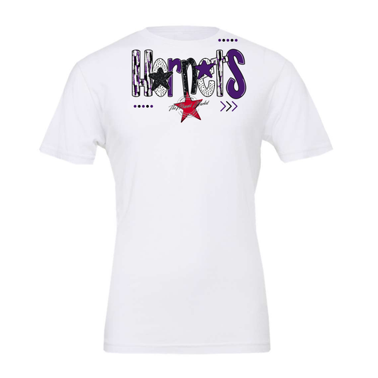 Hornets Brushstroke Alpha w Arrows-Purple