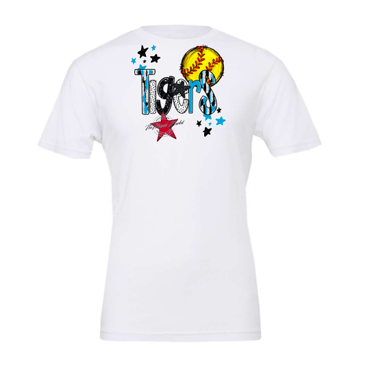 Tigers Softball Scrape-Carolina Blue