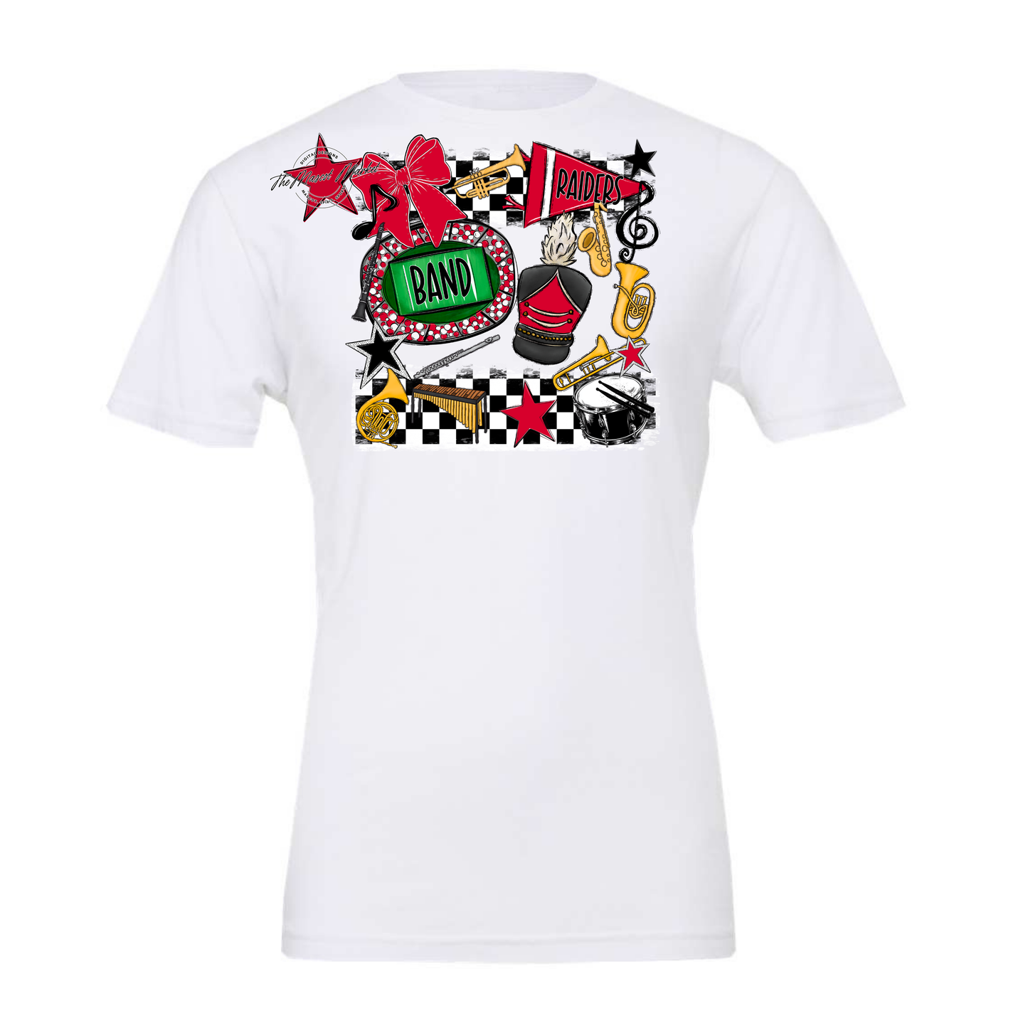 Raiders Band Checkers Design-Red