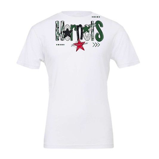 Hornets Brushstroke Alpha w Arrows-Green