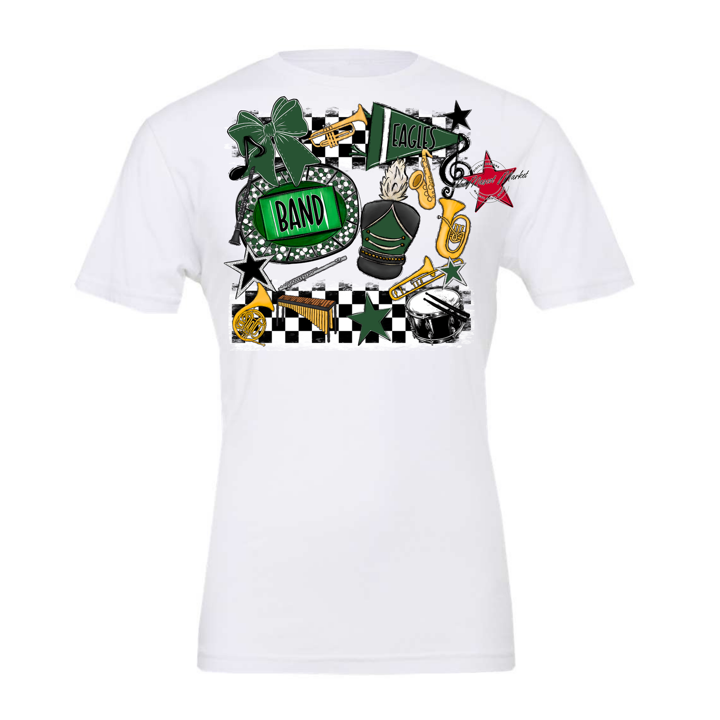Eagles Band Checkers Design-Green