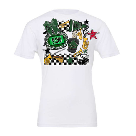 Eagles Band Checkers Design-Green