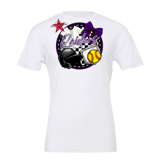 Raiders Circle Softball Design-Purple