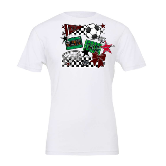 Eagles Soccer Checkers Design-Maroon