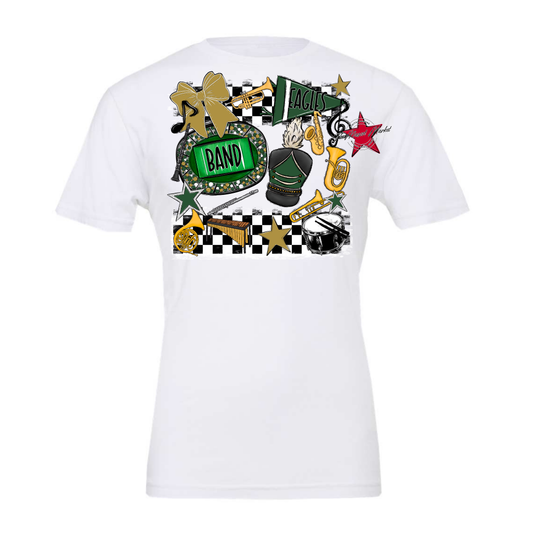 Eagles Band Checkers Design-Green-Gold