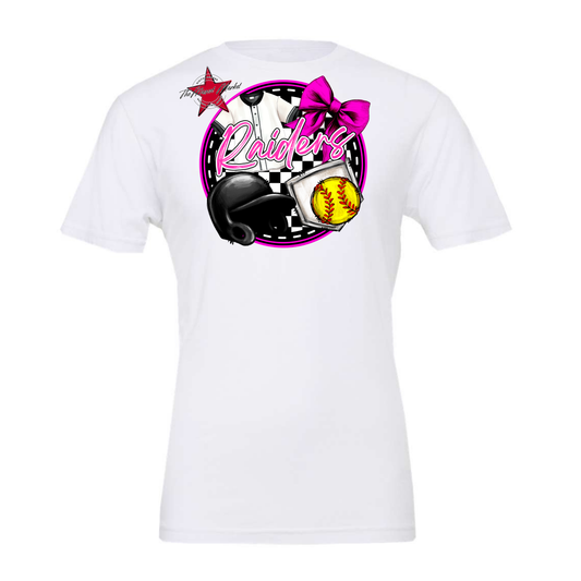 Raiders Circle Softball Design-Pink