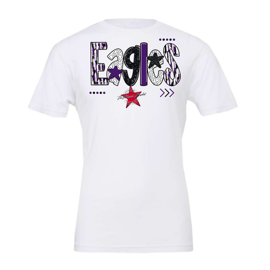 Eagles Brushstroke Alpha Design-Purple