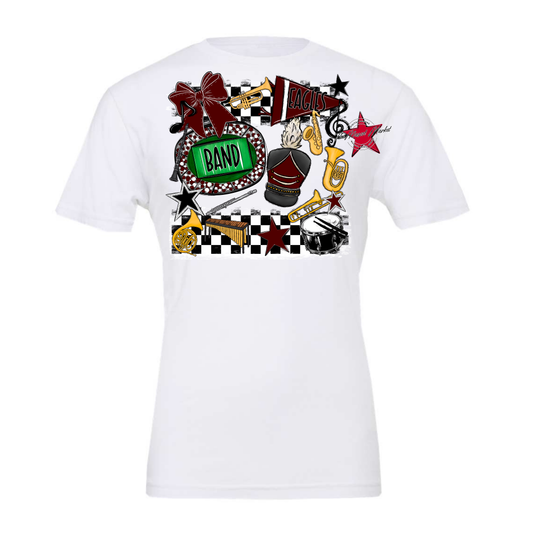 Eagles Band Checkers Design-Maroon
