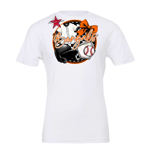 Bengals Circle Baseball Design-Orange