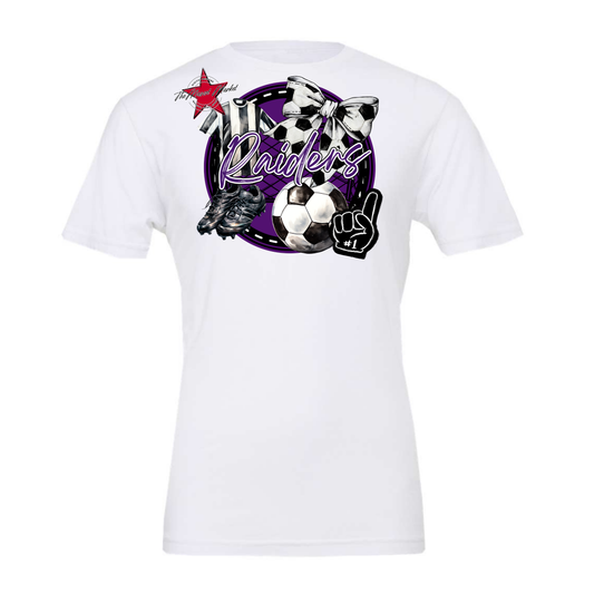 Raiders Circle Soccer Design-Purple