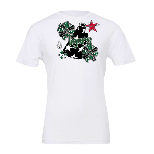 Tigers Alpha Megaphone Design-Green
