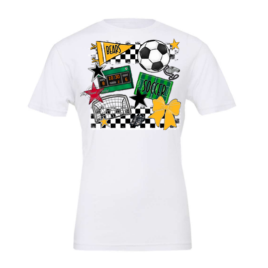 Bears Soccer Checkers Design-Yellow