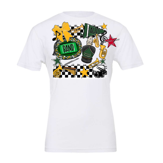 Eagles Band Checkers Design-Green-Yellow