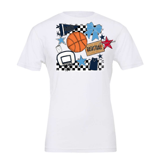Raiders Basketball Checkers Design-Navy-Carolina Blue
