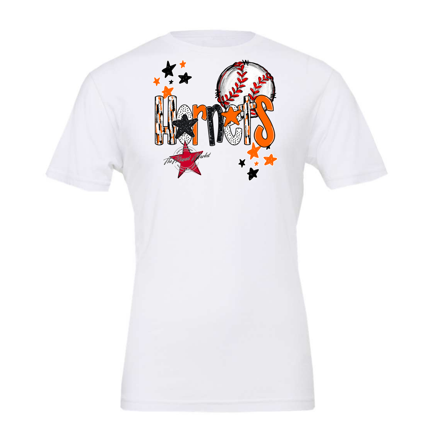 Hornets Baseball Scrape-Orange