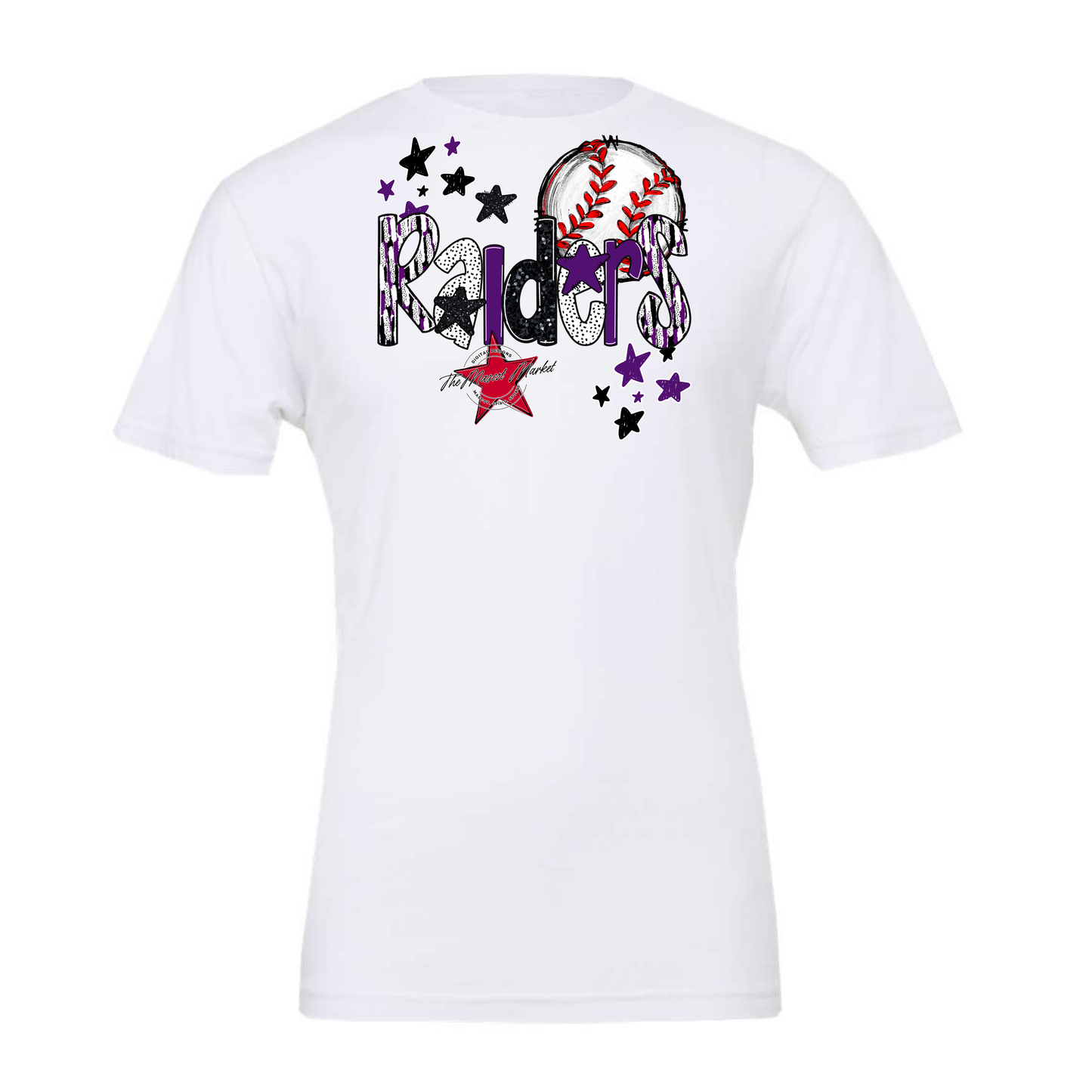 Raiders Baseball Scrape-Purple