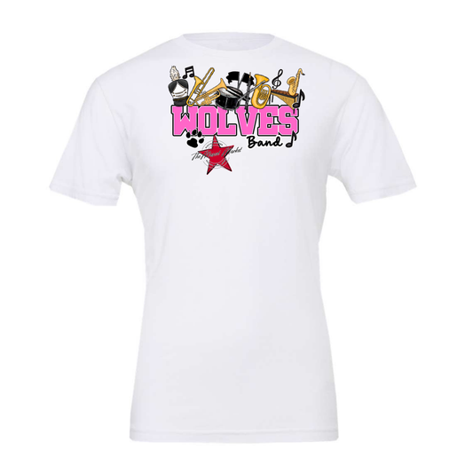 Wolves Varsity Band-Baby Pink