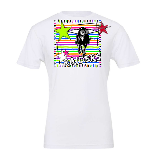 Raiders Mascot Frame-Neon White