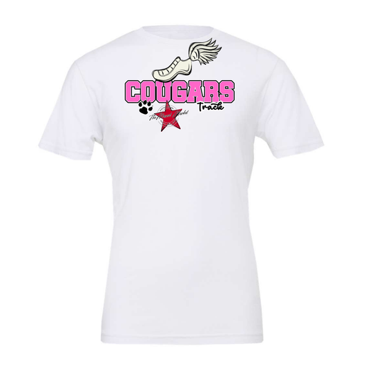 Cougars Varsity Track-Baby Pink