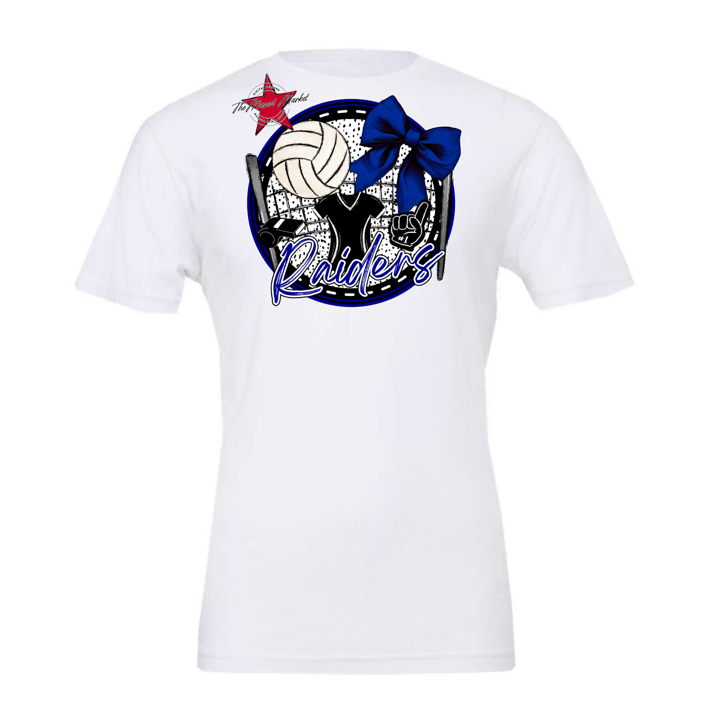 Raiders Circle Volleyball Design-Blue
