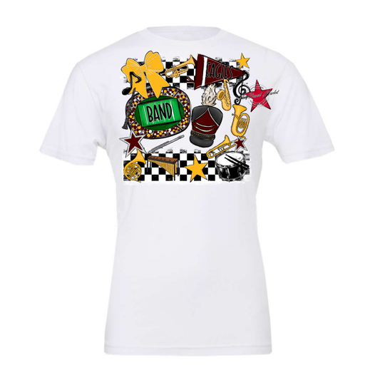 Eagles Band Checkers Design-Maroon-Yellow