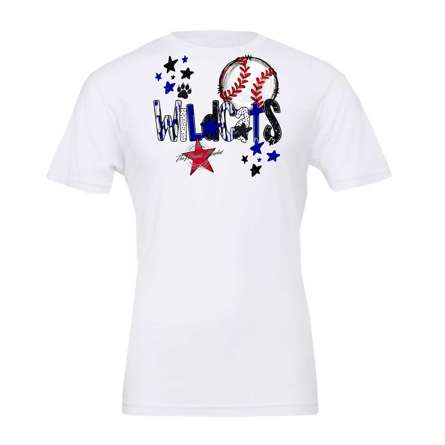 Wildcats Baseball Scrape-Blue